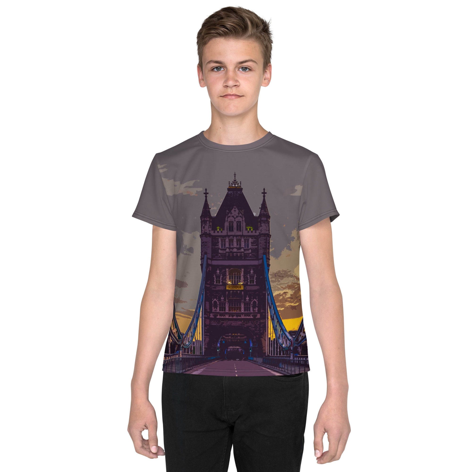 Tower Bridge at Dawn - All Over Print - Youth T-Shirt