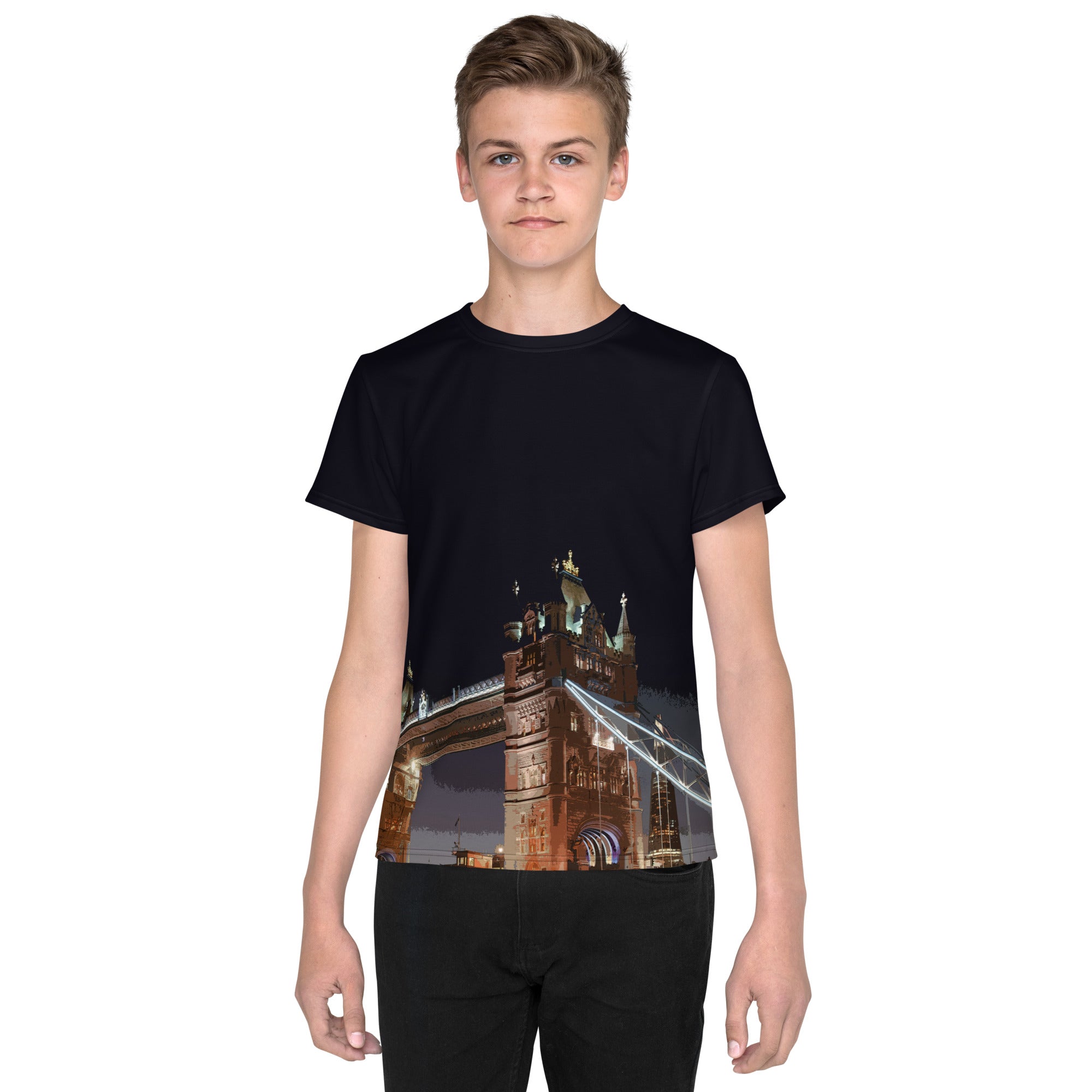Tower Bridge at Night - All Over Print - Youth T-Shirt