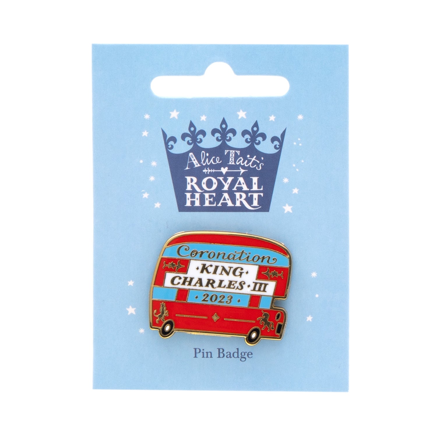 Alice Tait Coronation Bus Pin Badge