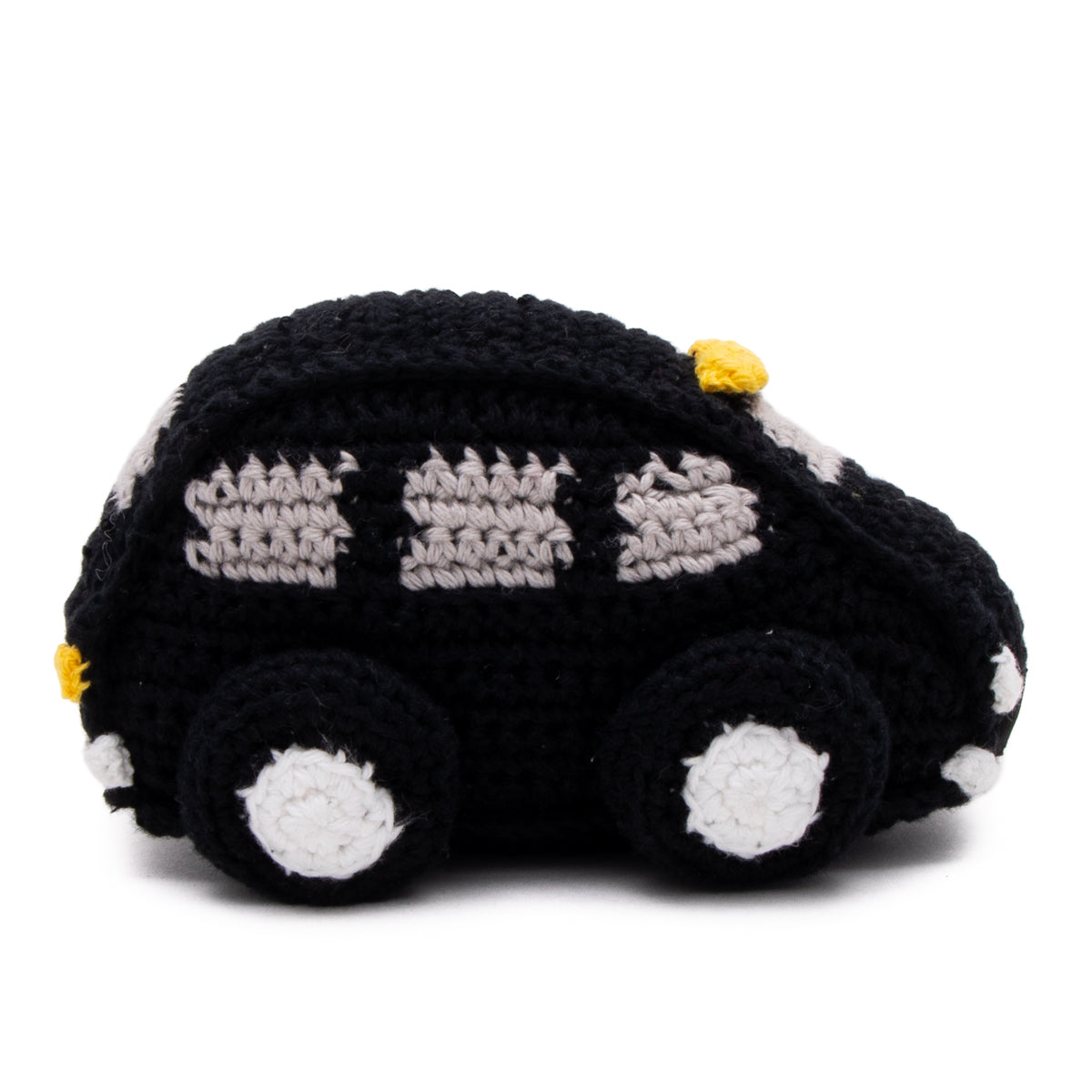 Black Cab Crochet Baby Toy With Rattle 2