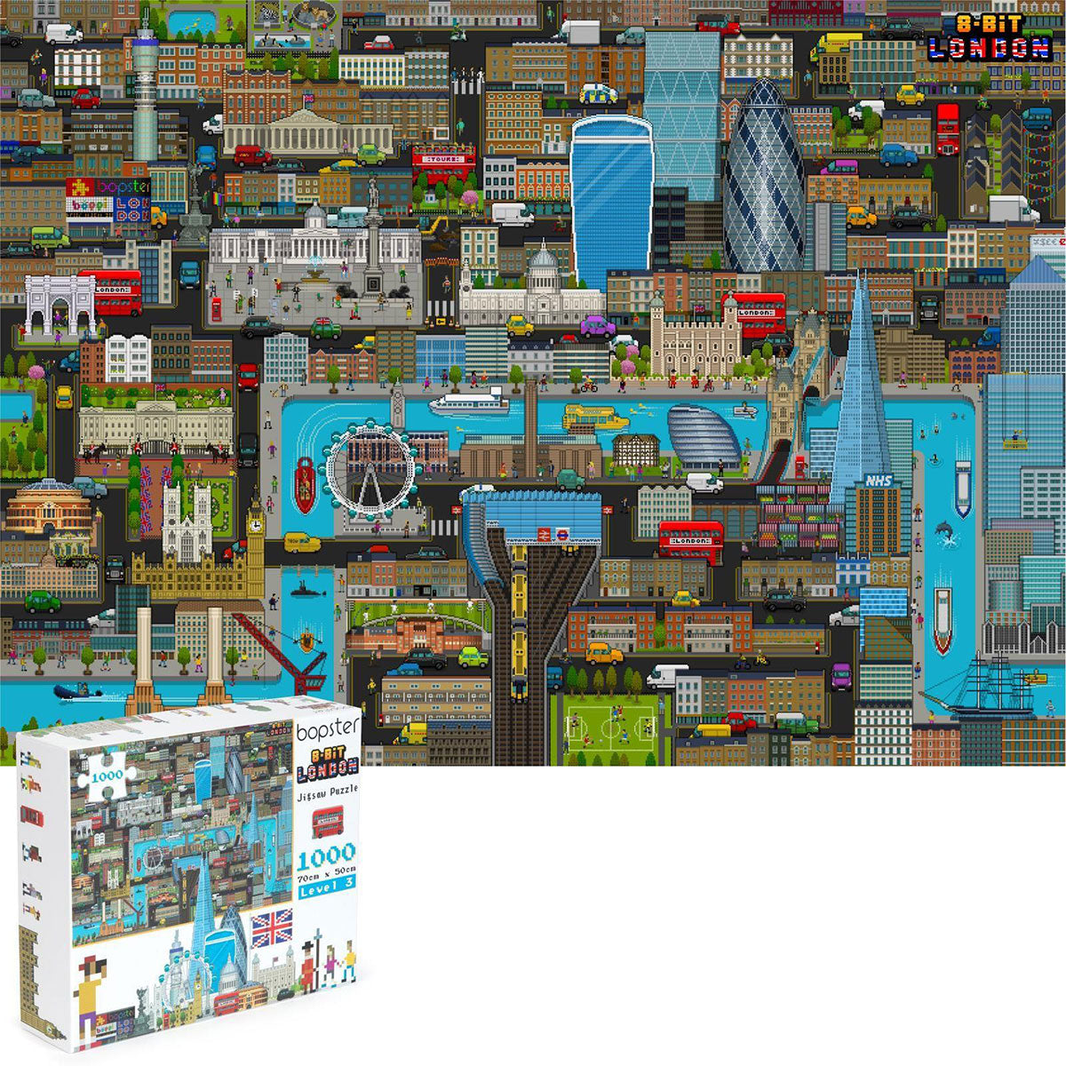 Bopster 8-Bit London Jigsaw Puzzle - 1000 Pieces 1