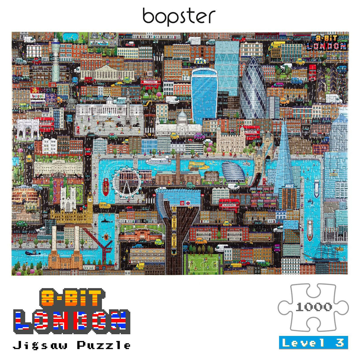 Bopster 8-Bit London Jigsaw Puzzle - 1000 Pieces 3