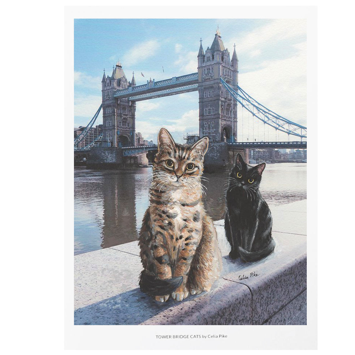 Celia Pike Tower Bridge Cats Print