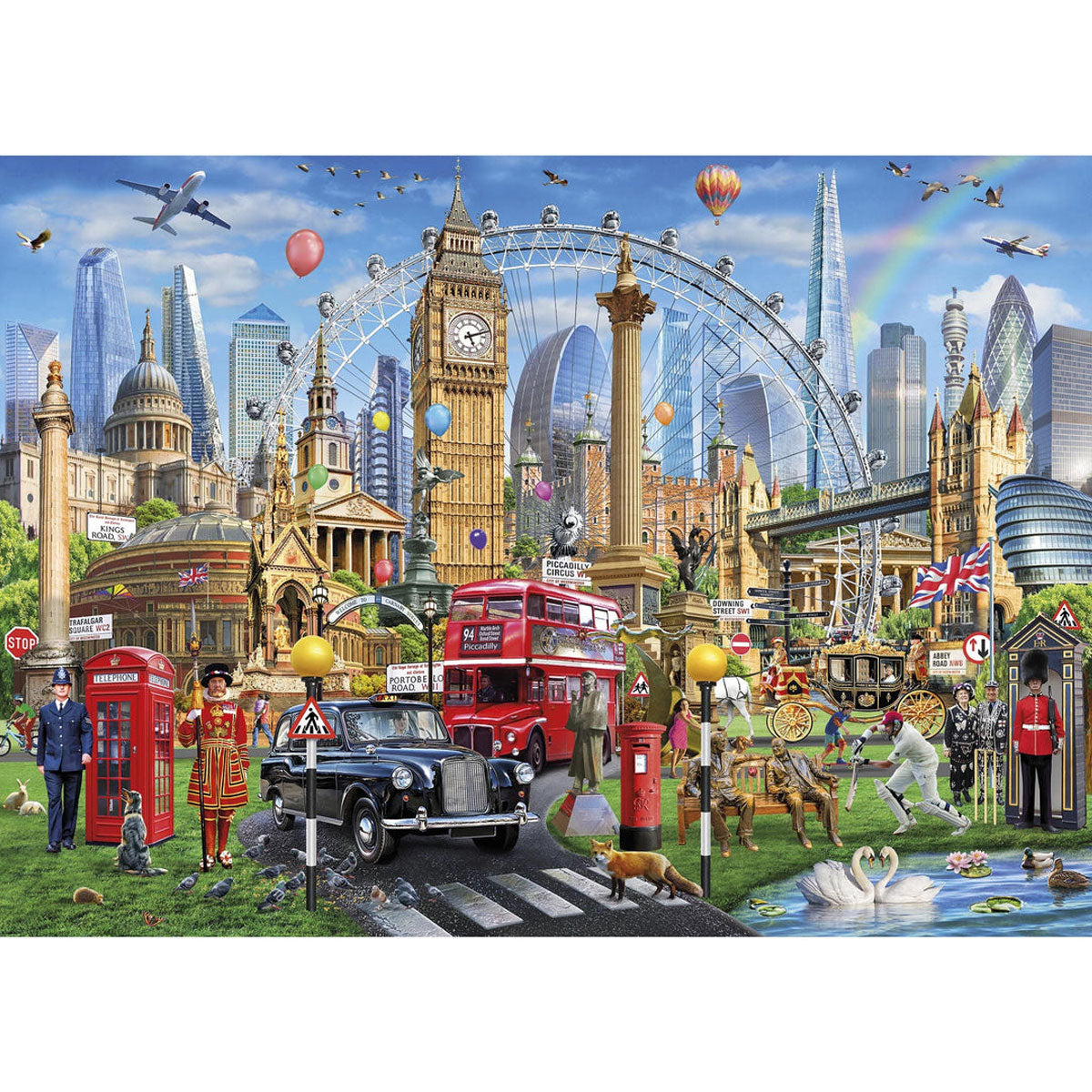 Gibsons London Calling 1000 Piece Jigsaw Puzzle assembled