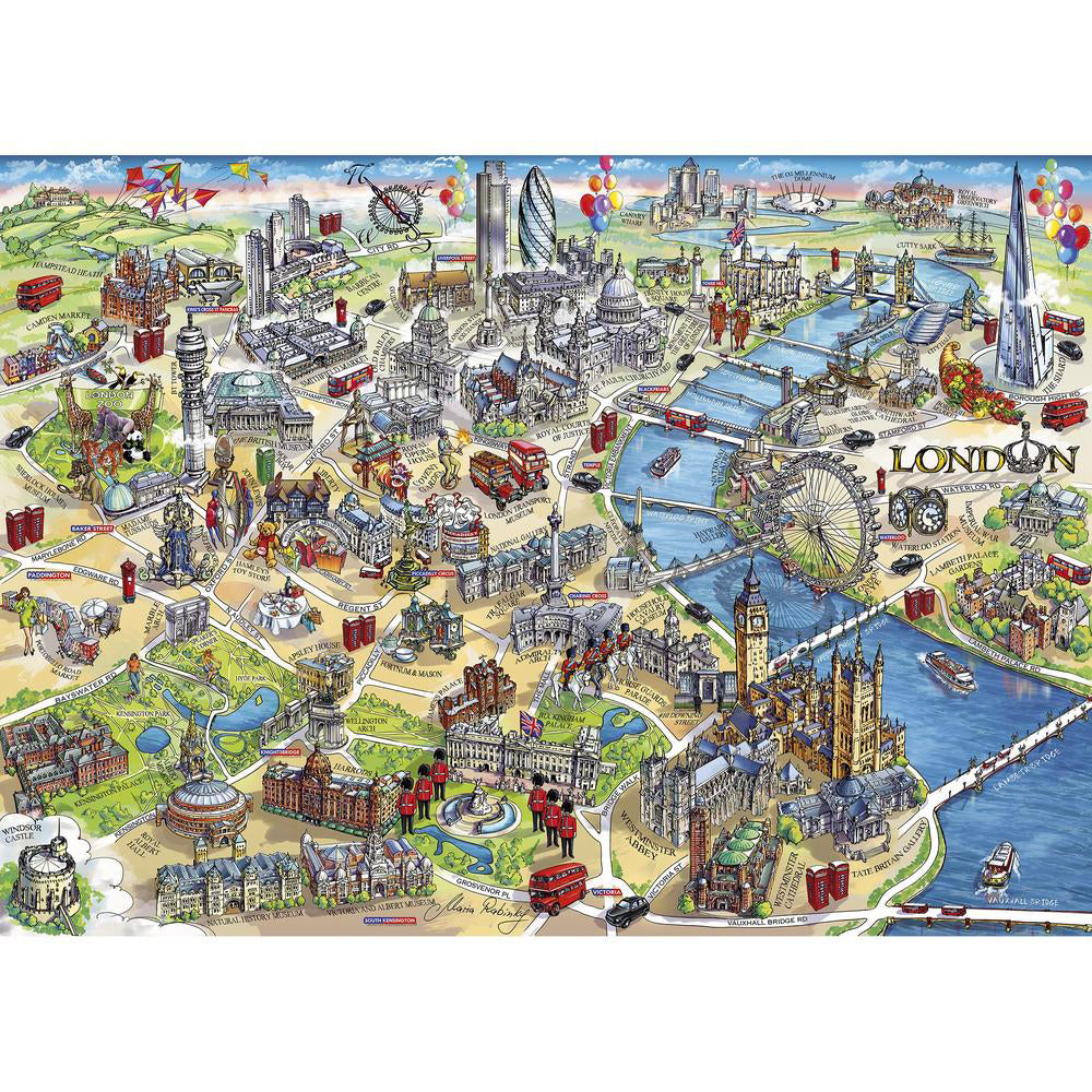 Gibsons London Landmarks 1000 Piece Puzzle  assembled