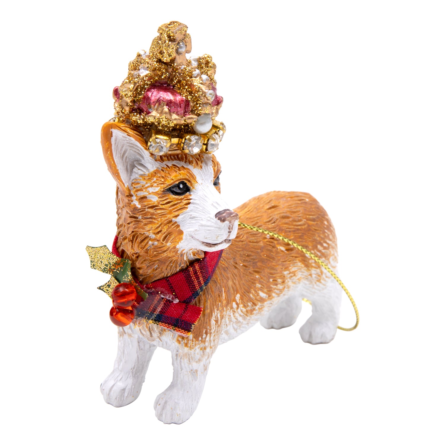 Gisela Graham Corgi Dog With Crown Christmas Decoration - 12763