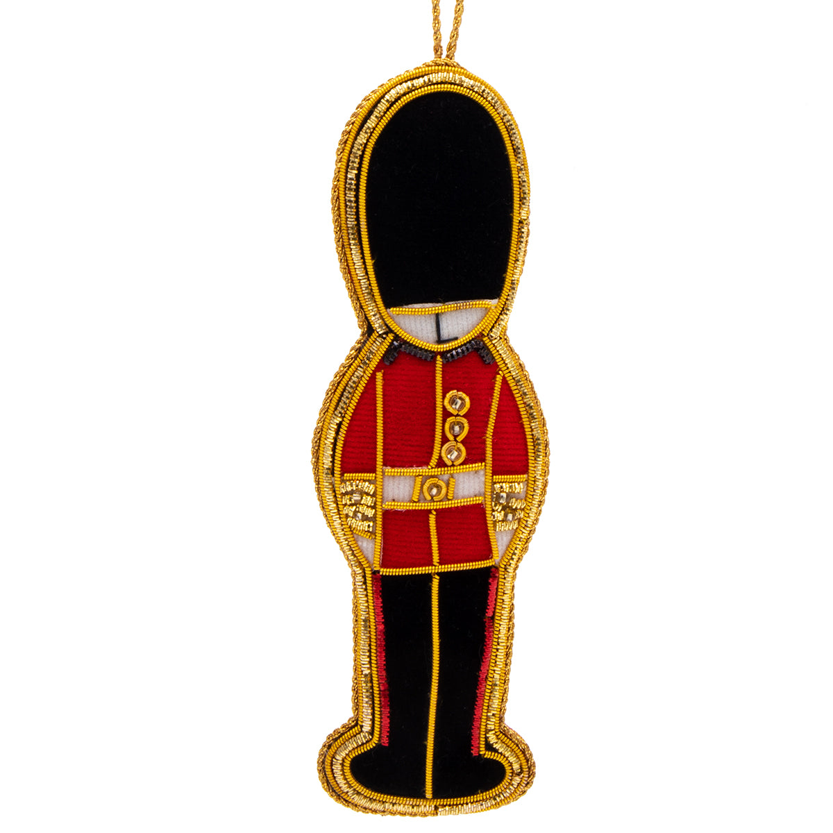 Royal Guard Stitched Christmas Decoration - Gold Trim 1