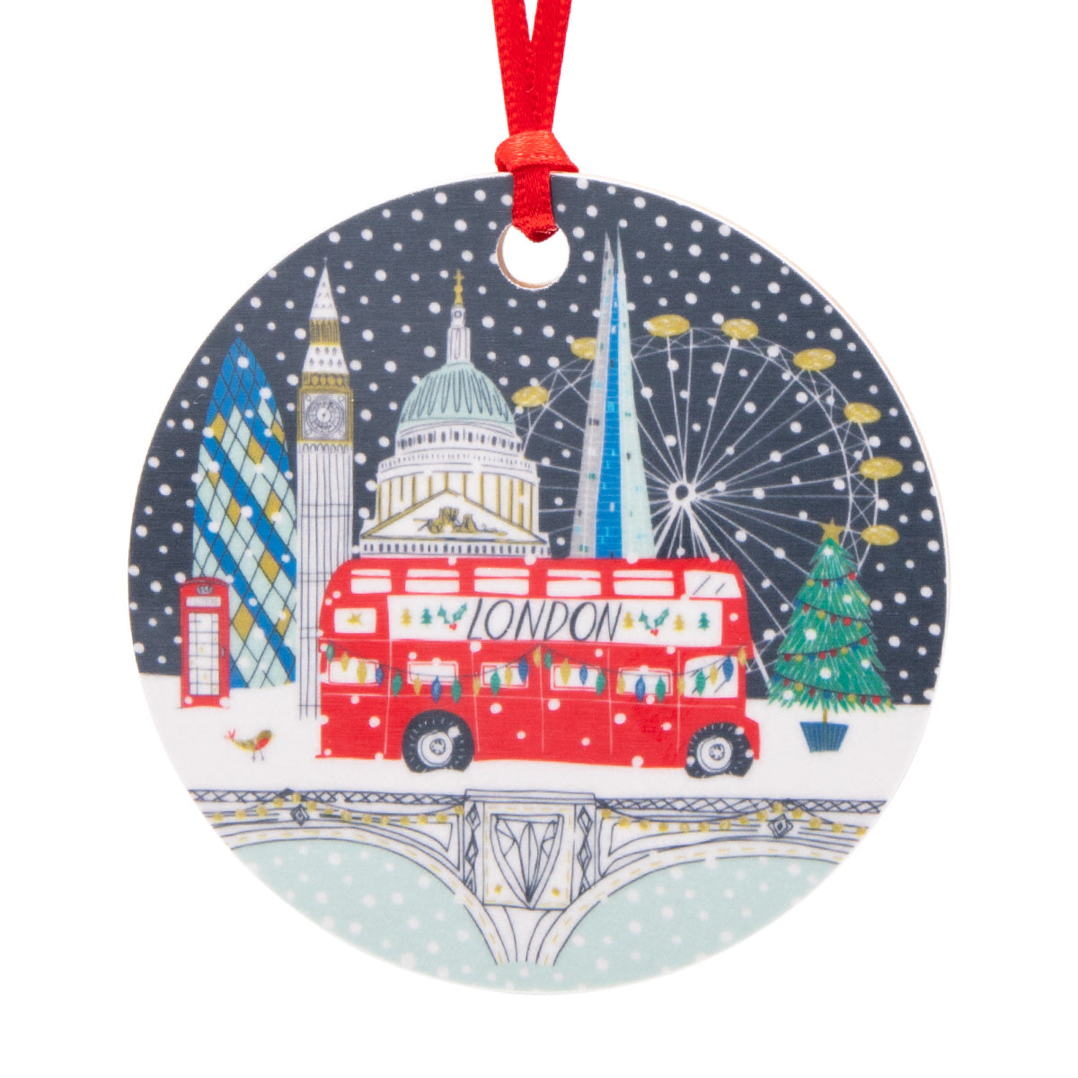 Jessica Hogarth London Skyline Hanging Christmas Decoration 1