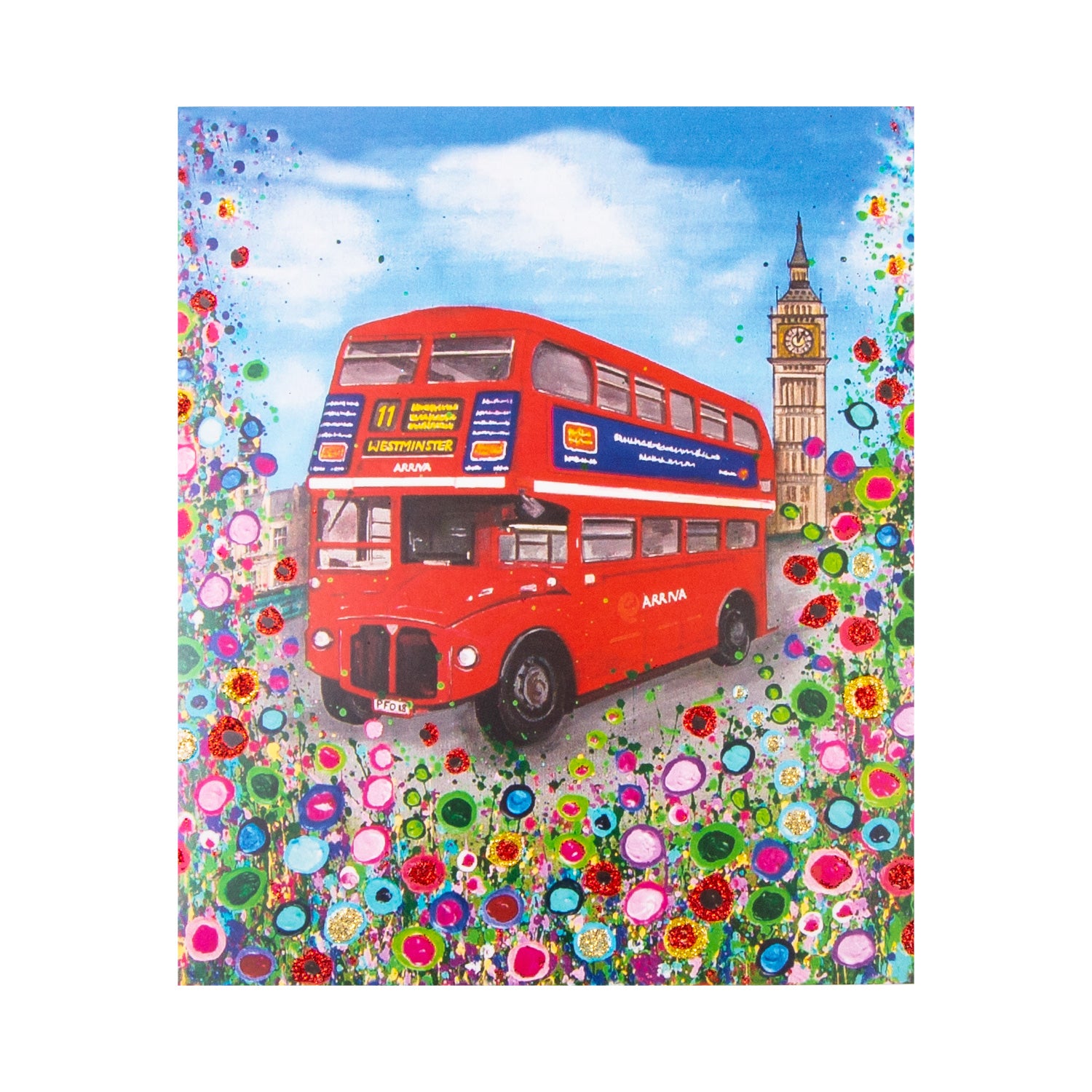 Jo Gough London Greeting Cards - Red Bus