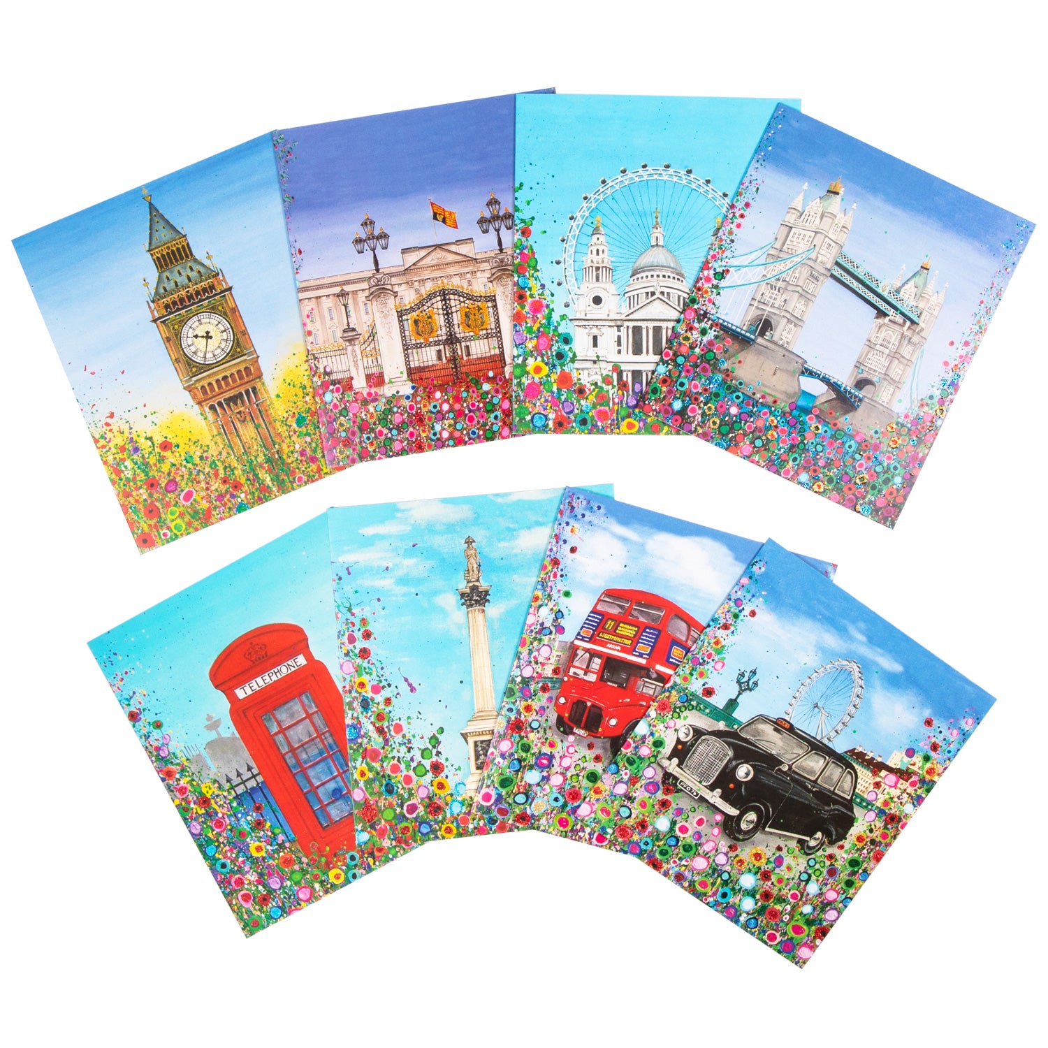 Jo Gough London Greeting Cards - Set Of 8