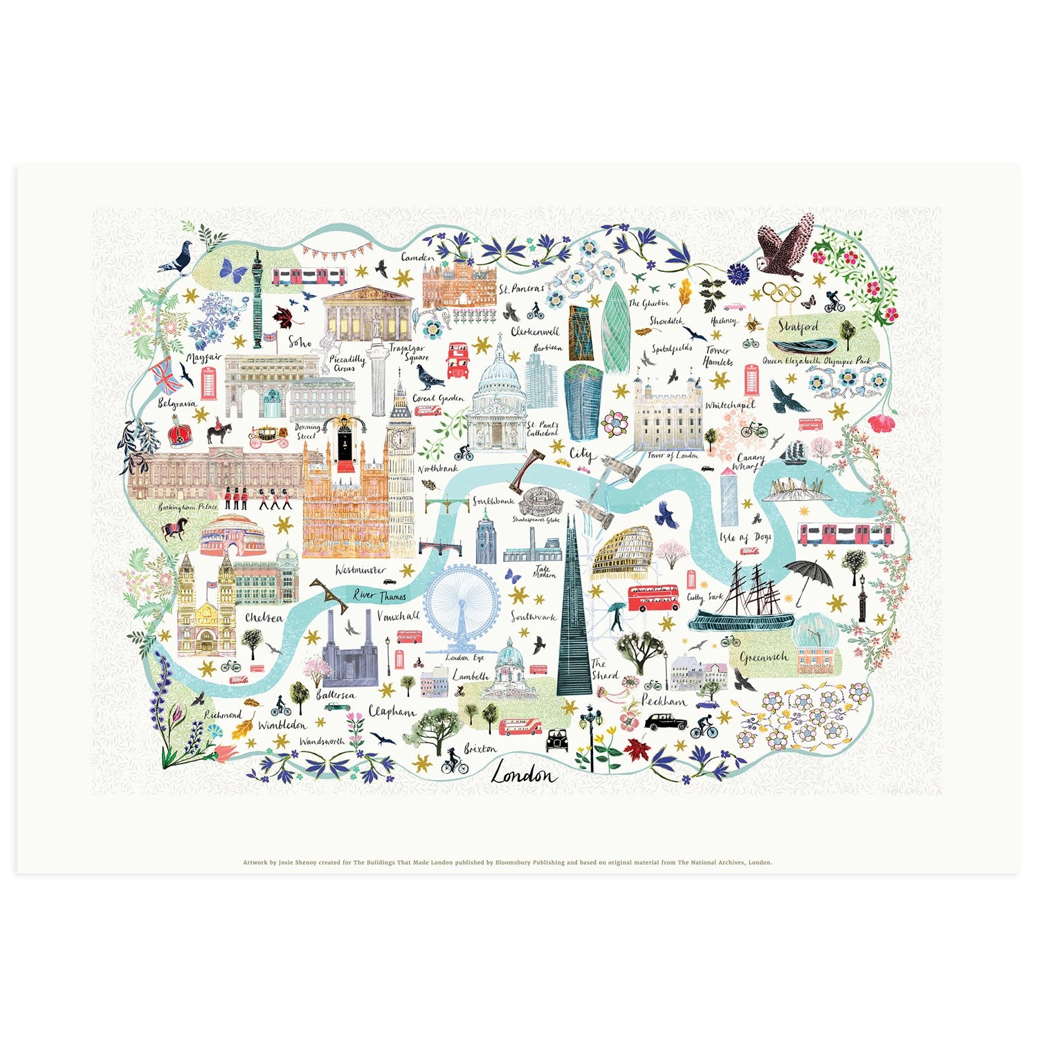 Josie Shenoy Map Of London Print 1