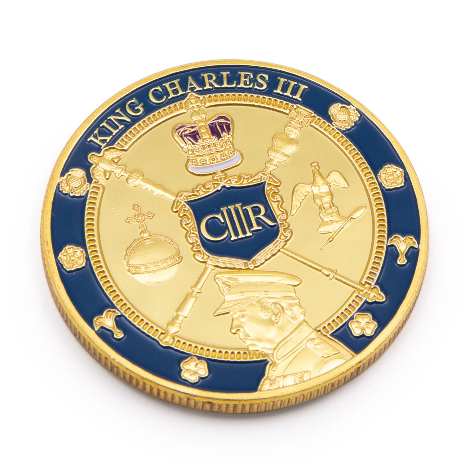 King Charles III Coronation 2023 Medal Coin Souvenir Magnet - Gold 2