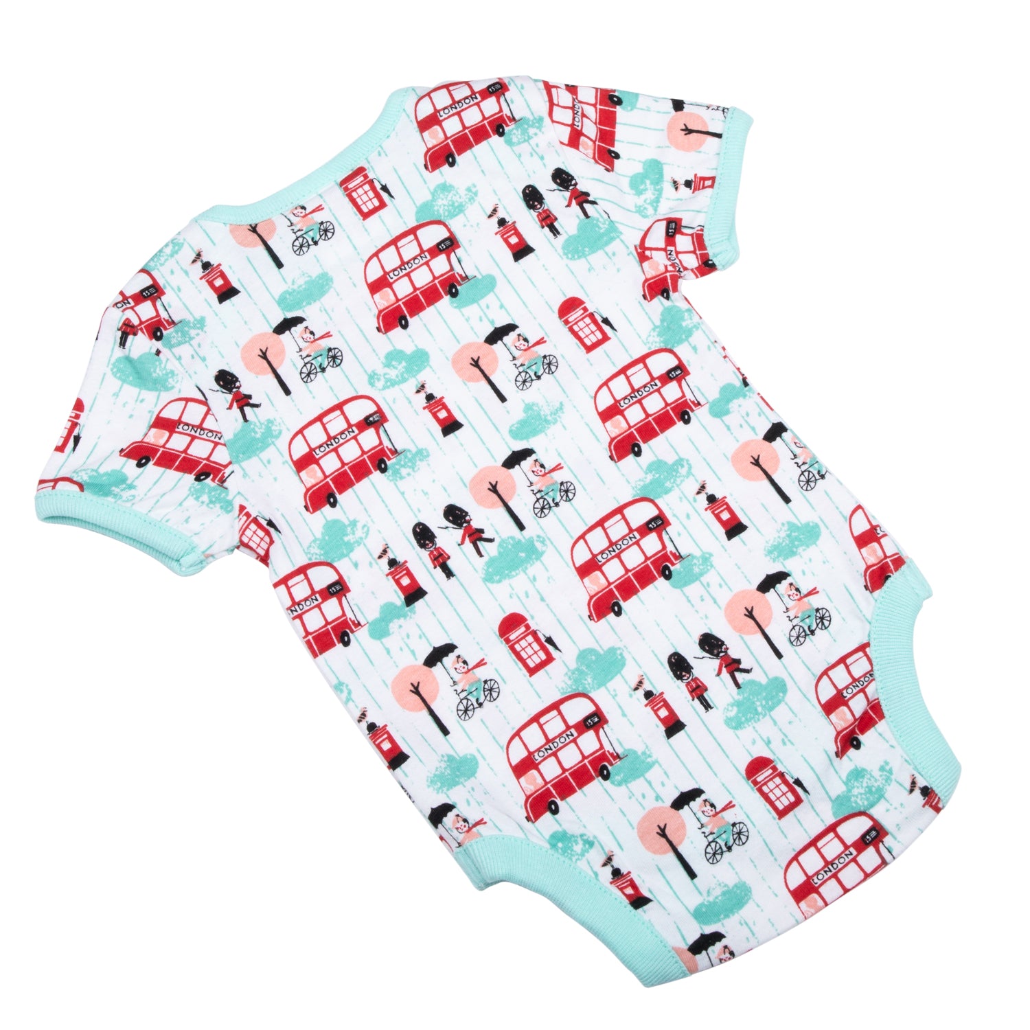 Little Red Bus Baby Body Suit back