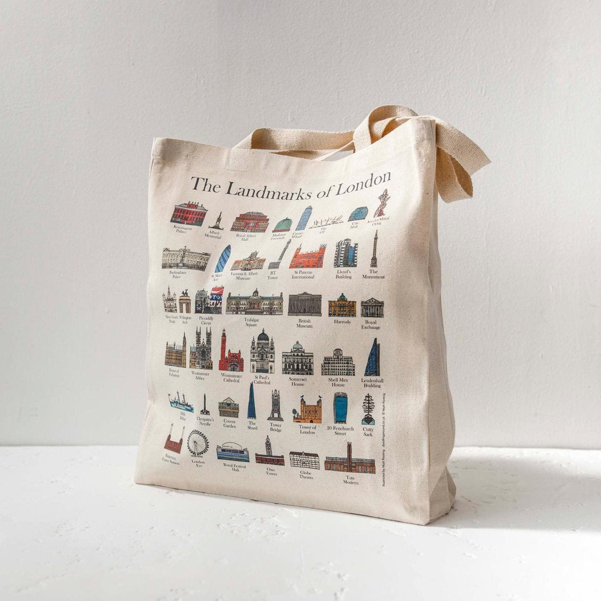 London Landmarks Cotton Tote Bag 1