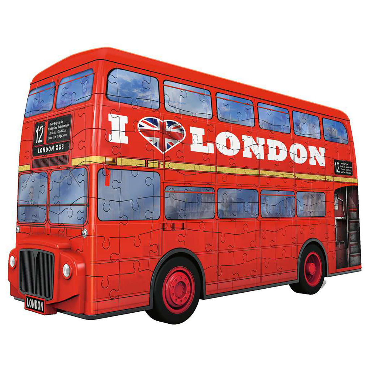 London Red Bus 3D Puzzle assembled 1