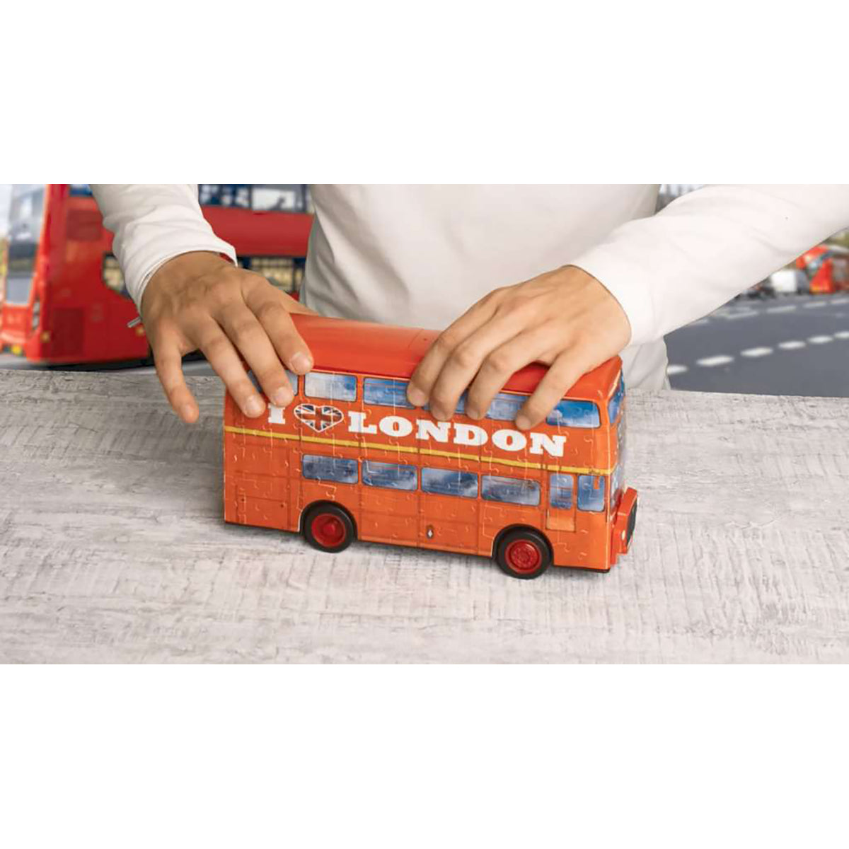 London Red Bus 3D Puzzle assembled 2