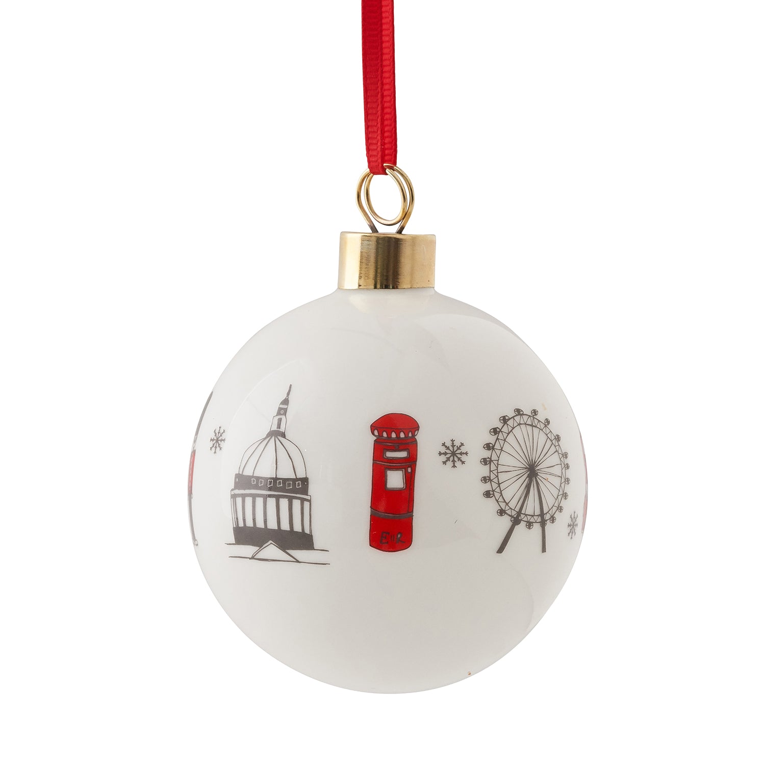 London Skyline Christmas Bauble Decoration by Victoria Eggs