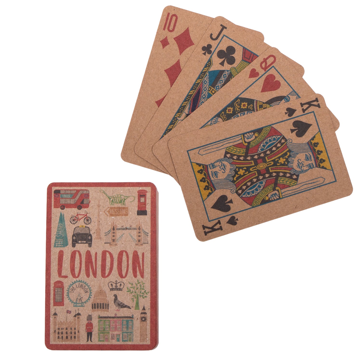 London Adventures Recycled Kraft Playing Cards 1