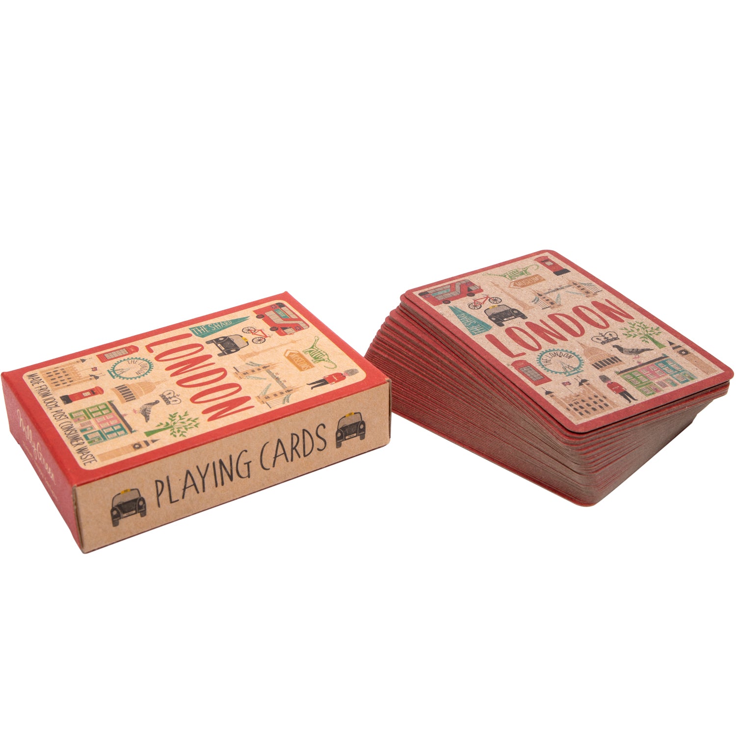 London Adventures Recycled Kraft Playing Cards 2