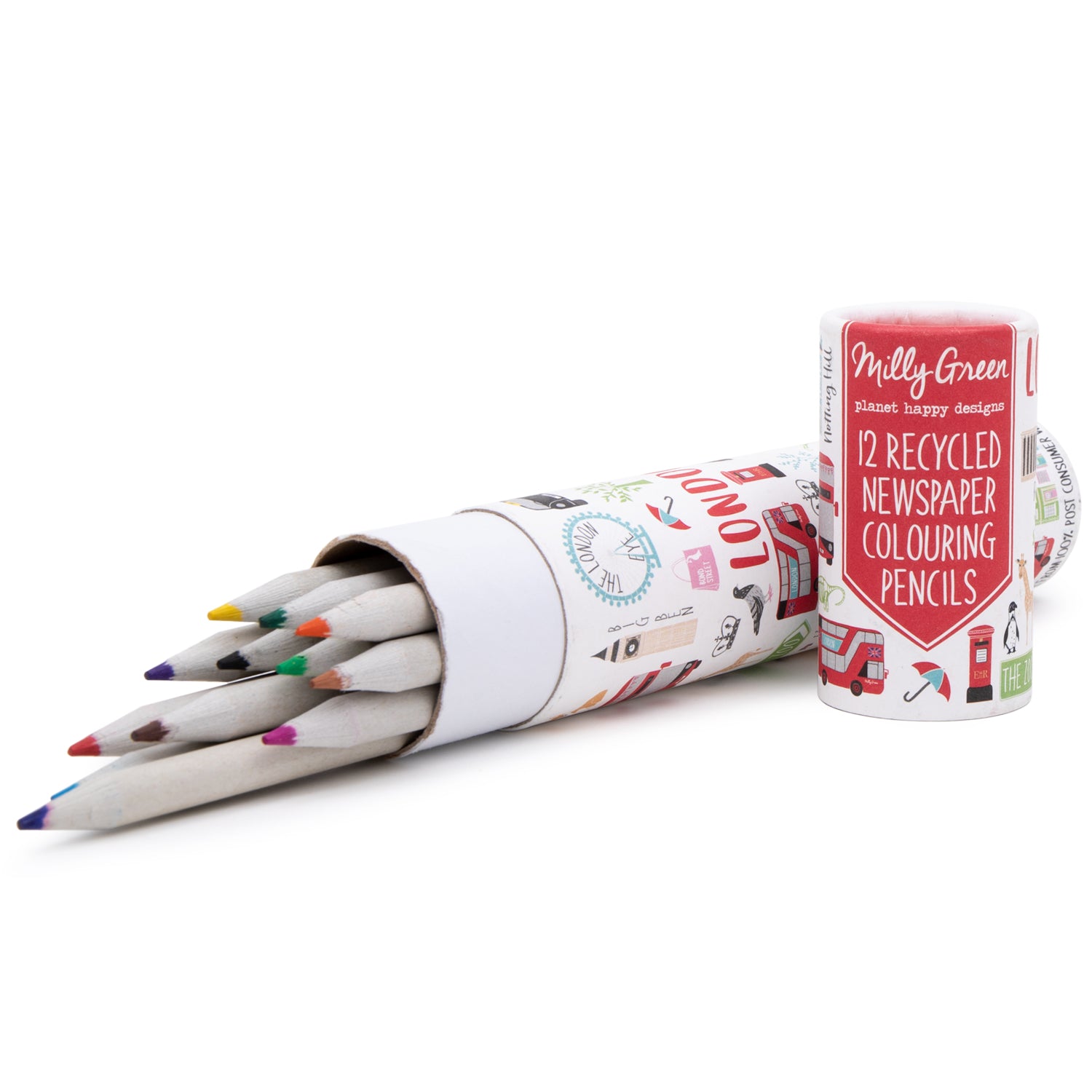 London Adventures Recycled Newspaper Colouring Pencils Set 1