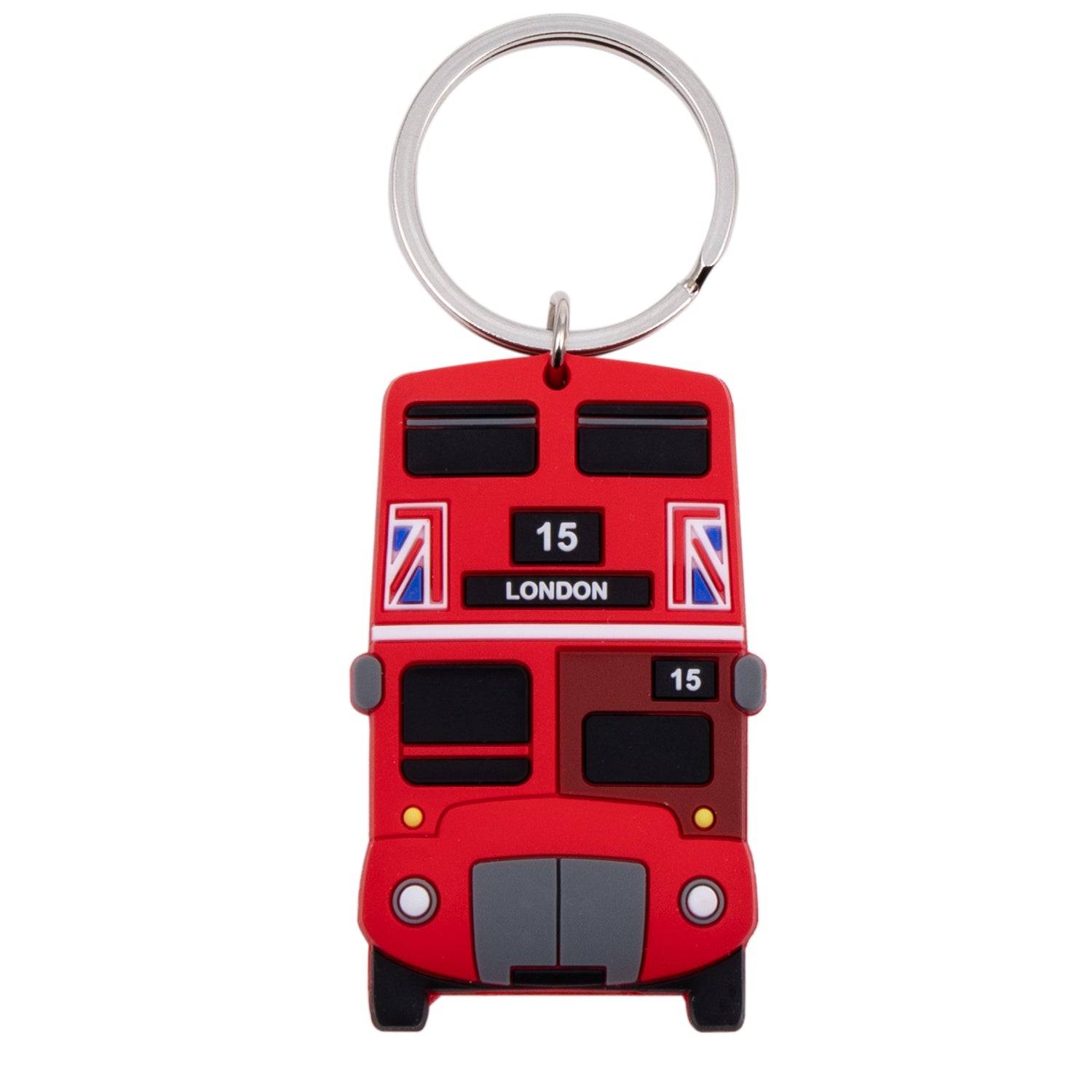 Red Bus Rubber Keyring 1