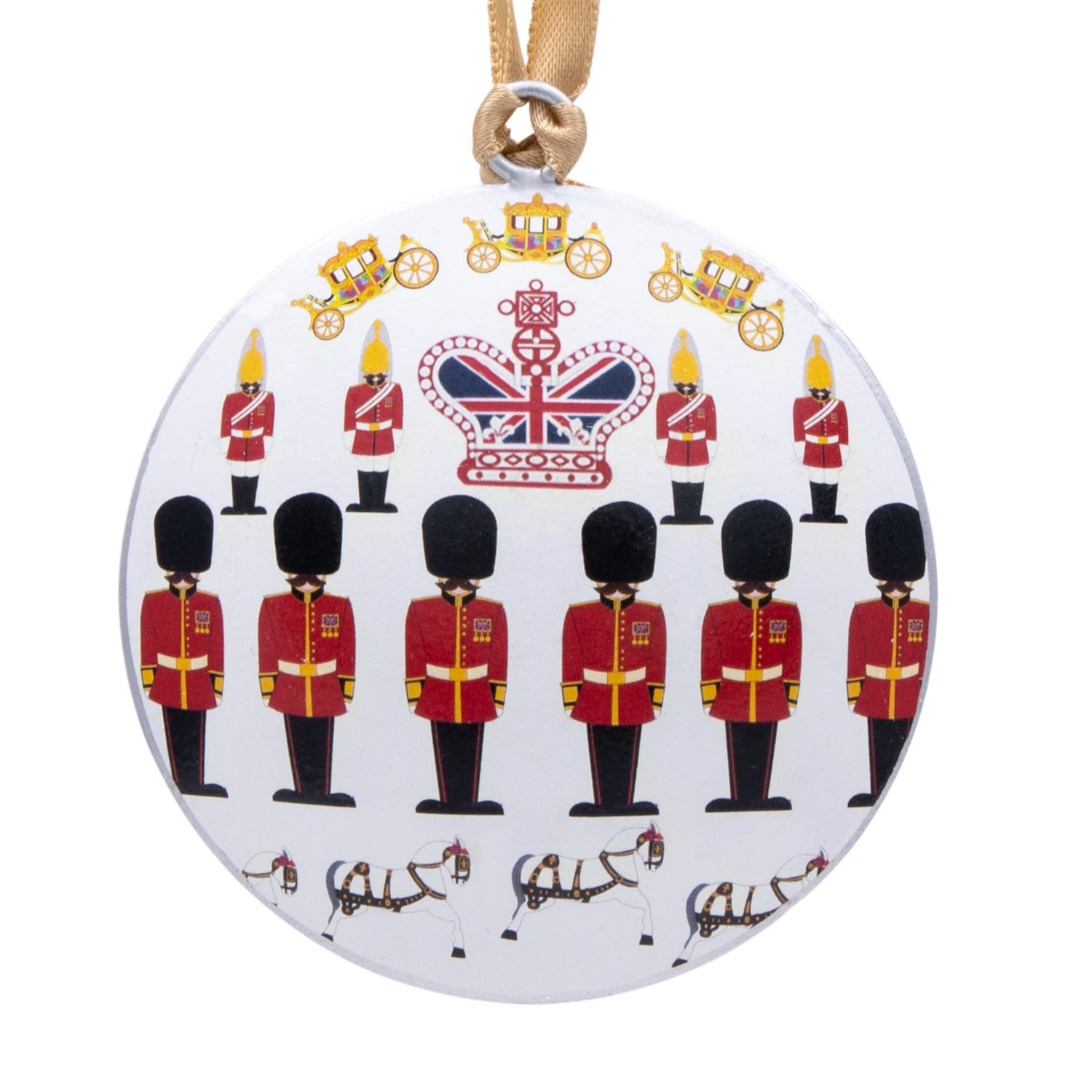Royal Guard Round Metal Christmas Decoration 1
