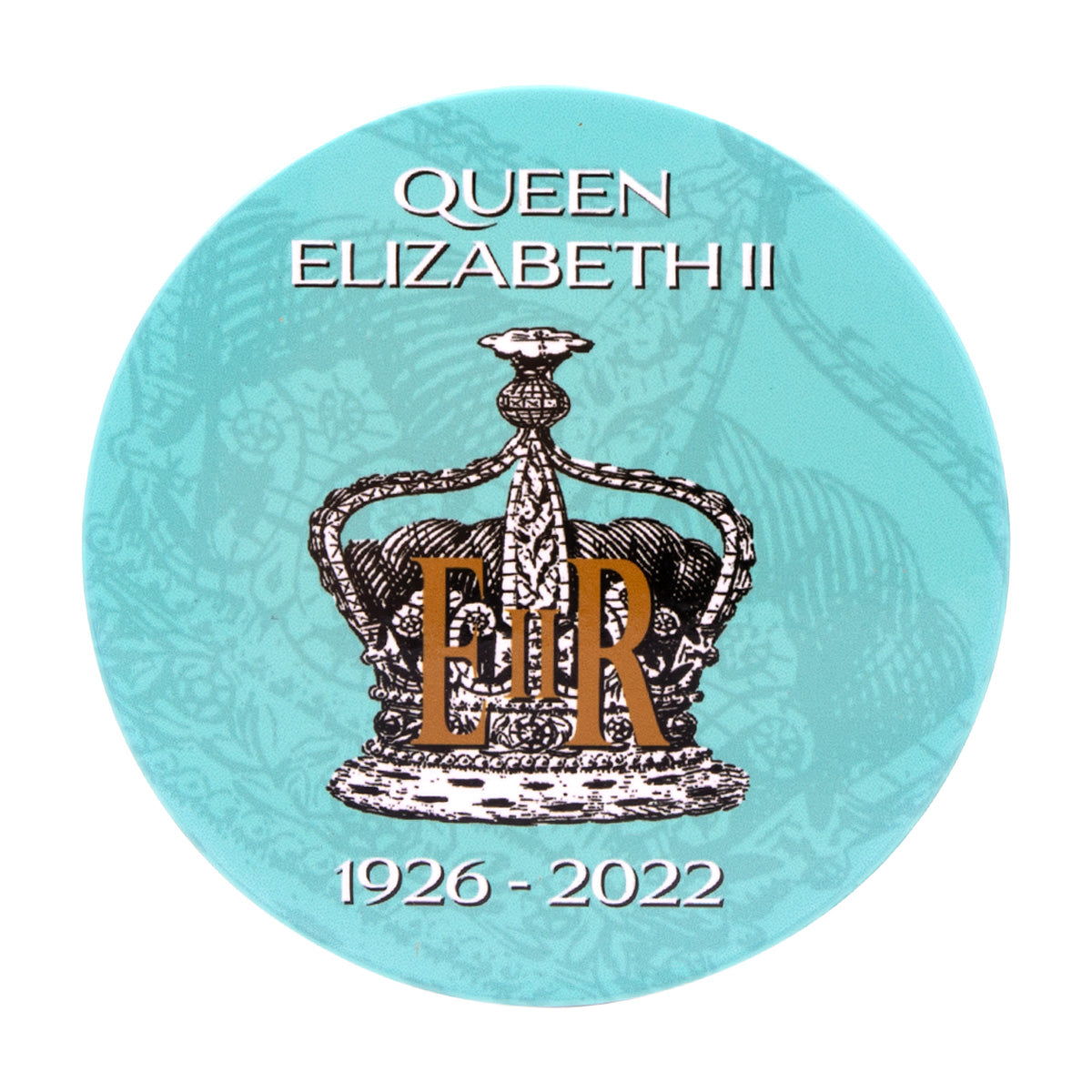 Queen Elizabeth II Royal Accession Ceramic Coaster Teal 1
