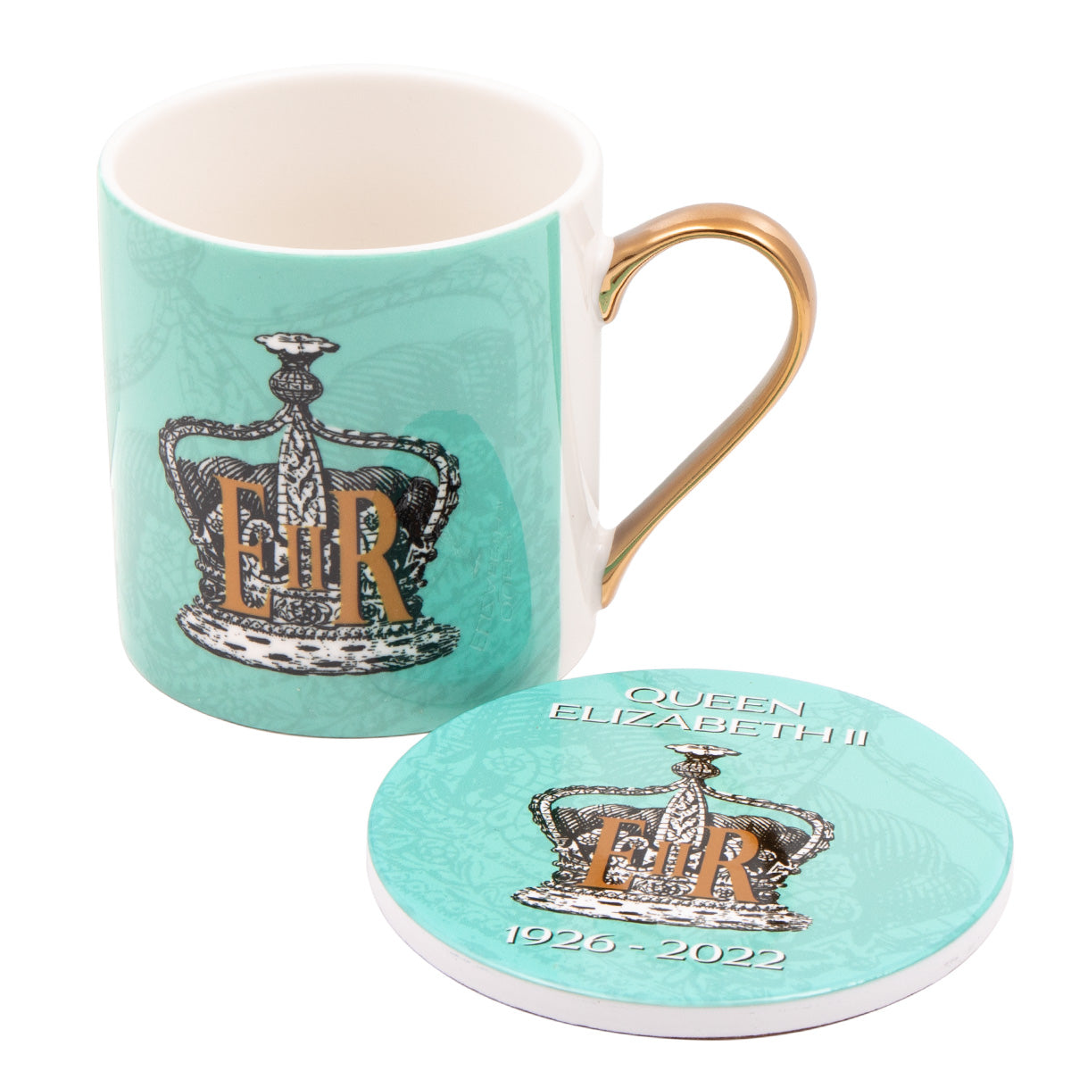 Queen Elizabeth II Royal Accession Ceramic Coaster and Mug