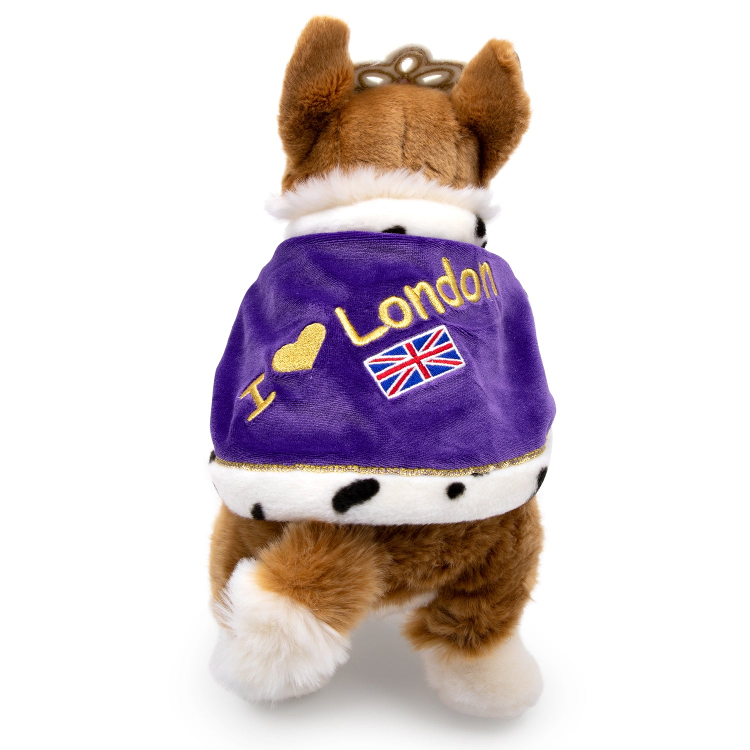 Royal Corgi Dog Soft Toy with Cape and Crown 2