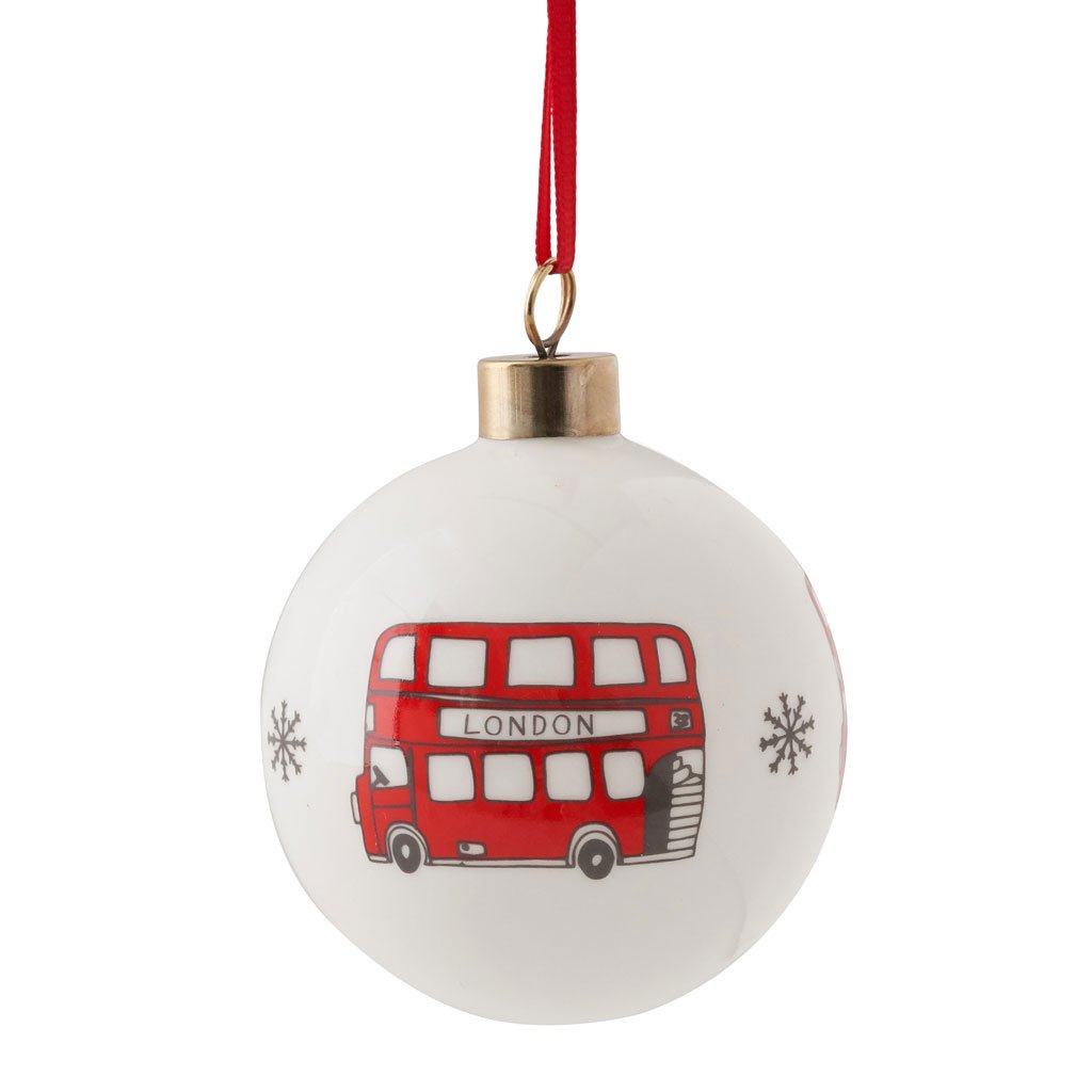 Simply London Bus Christmas Bauble Decoration 3