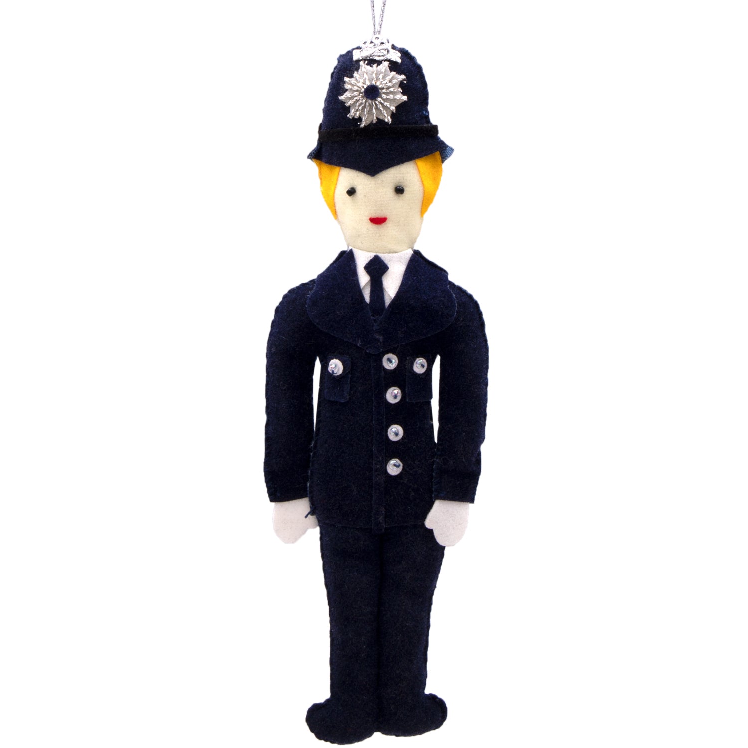 Policeman Stitched Christmas Decoration