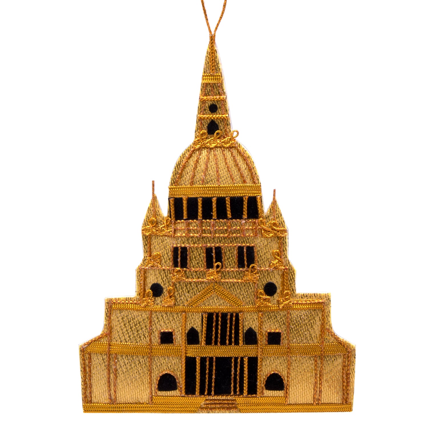 Gold St Paul's Stitched Christmas Decoration
