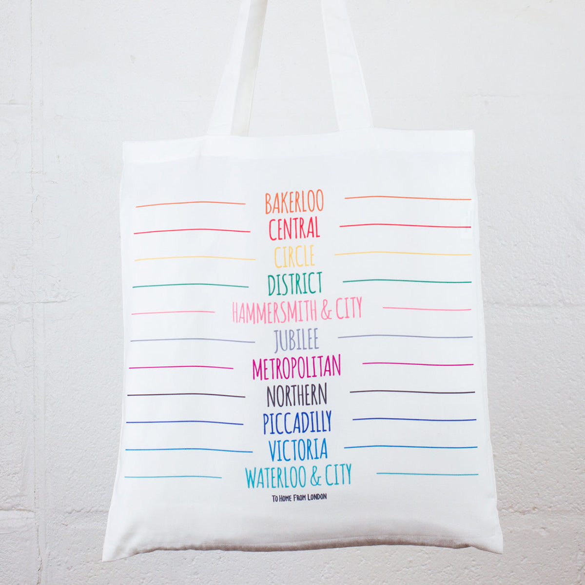 To Home From London Tube Lines Eco Tote Bag 1