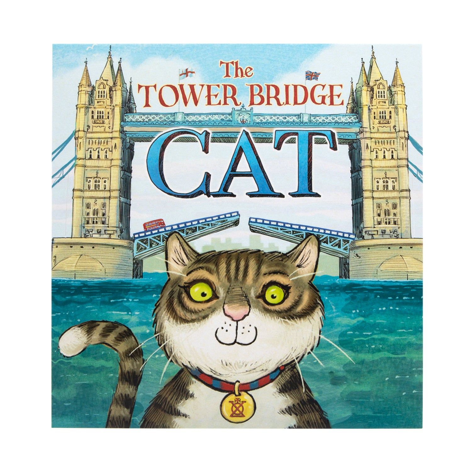 The Tower Bridge Cat Greetings Card 1