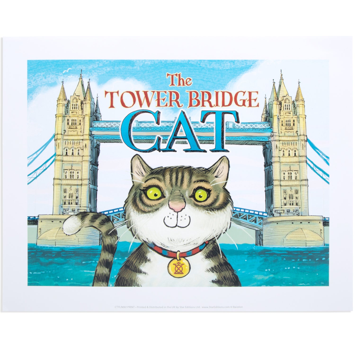 The Tower Bridge Cat Print 