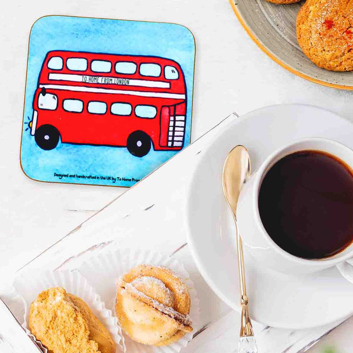 To Home From London Magnetic Coaster - Double Decker Bus 2