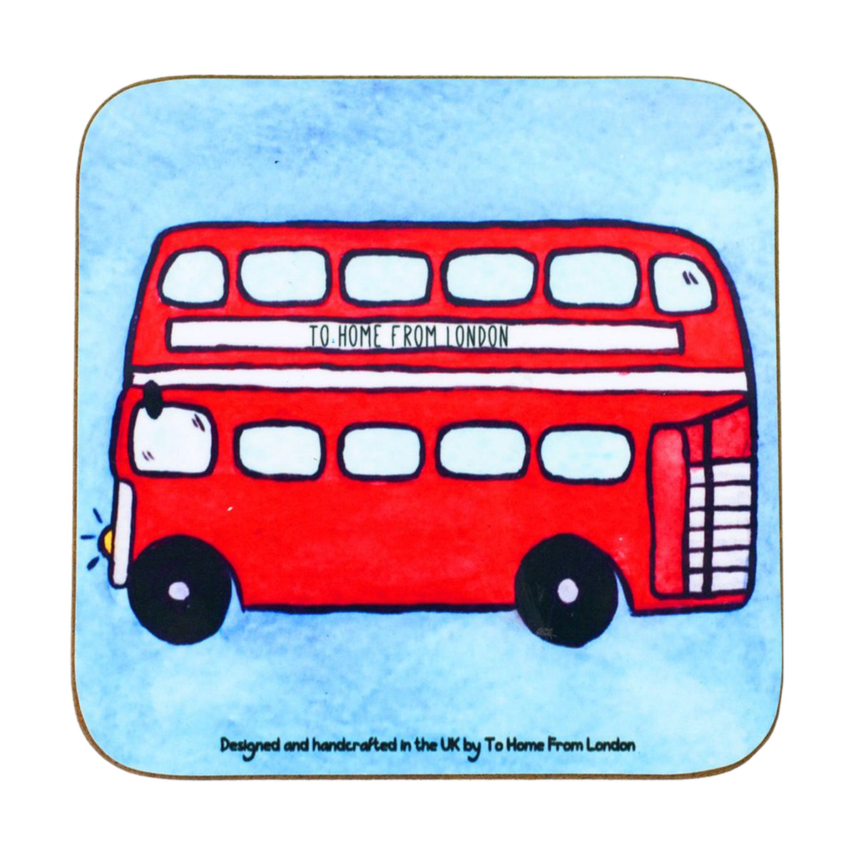 To Home From London Magnetic Coaster - Double Decker Bus