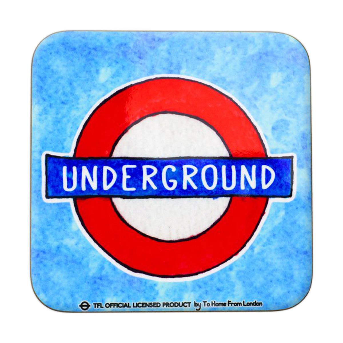 To Home From London Magnetic Coaster - Underground - Blue