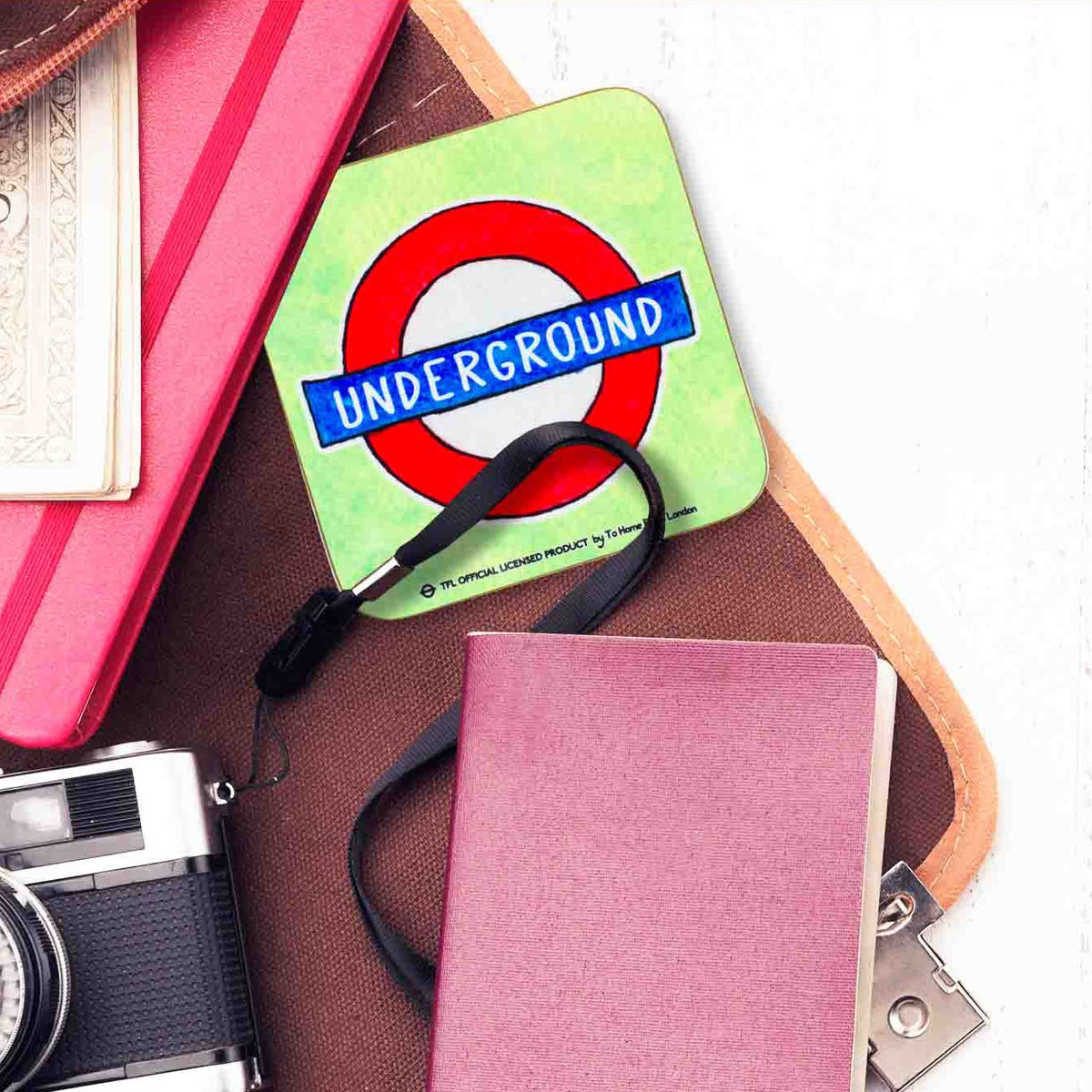 To Home From London Magnetic Coaster - Underground - Green 2