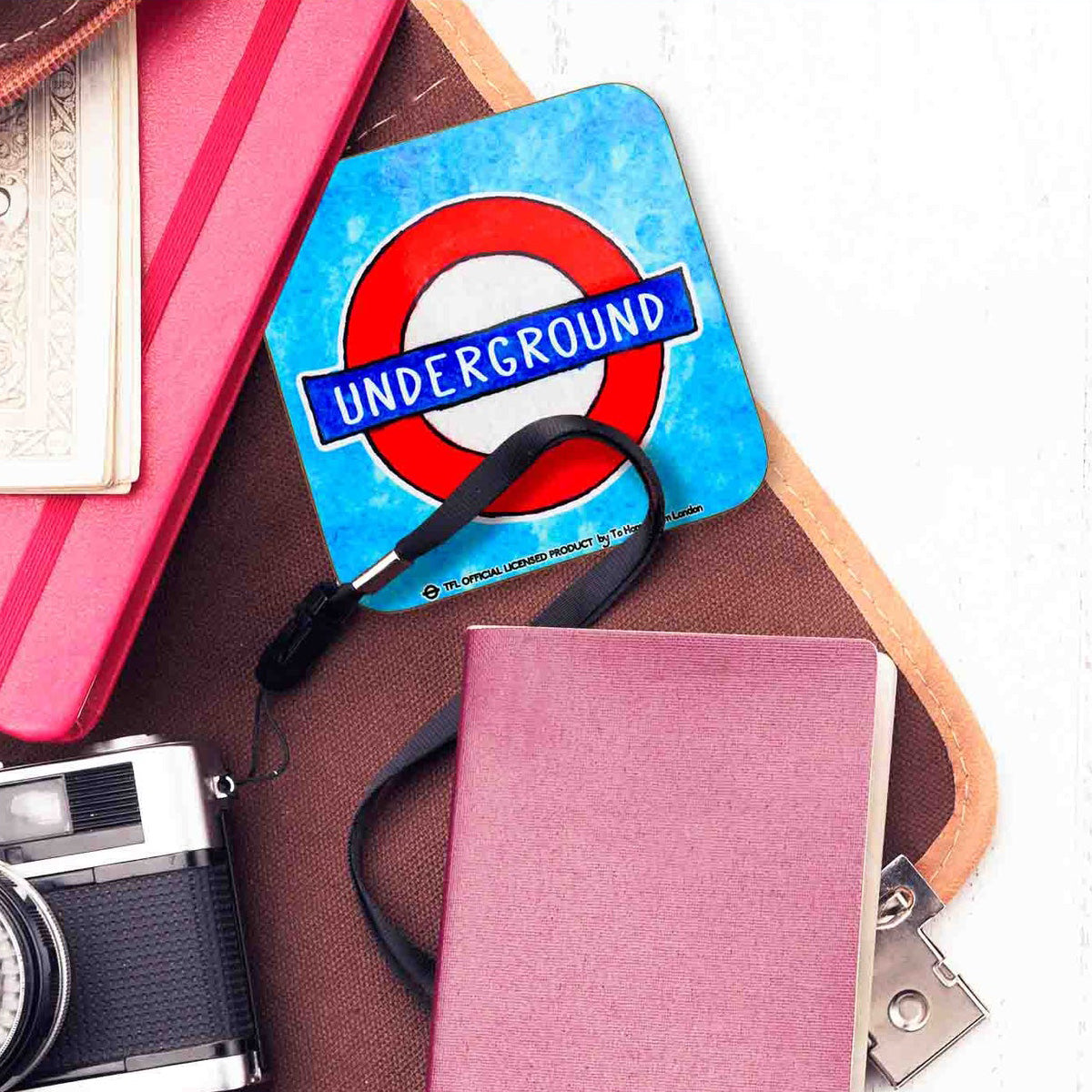 To Home From London Magnetic Coaster - Underground - Blue 2