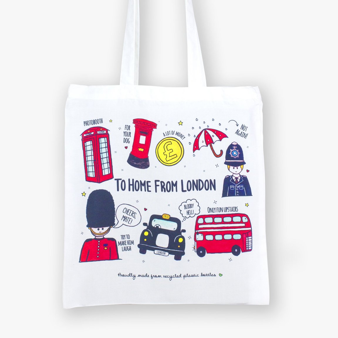 To Home From London British Icons Tote Bag
