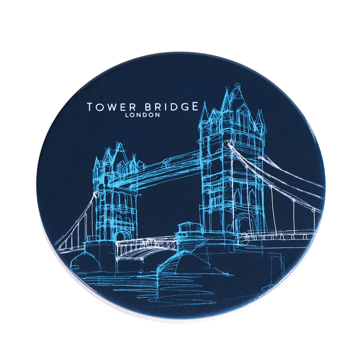 Tower Bridge Line Ceramic Coaster