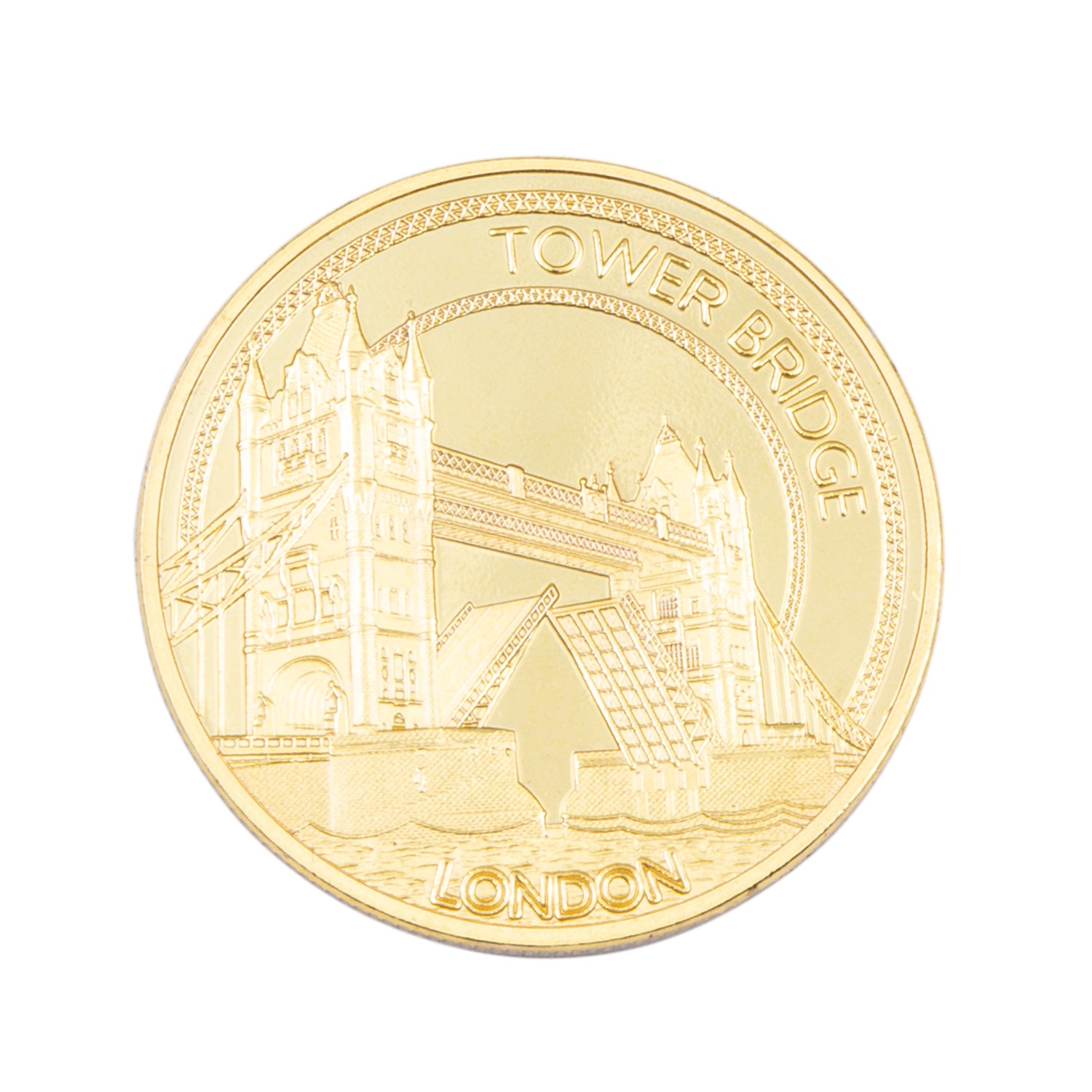 Tower Bridge Gold Medal Coin Fridge Magnet 1
