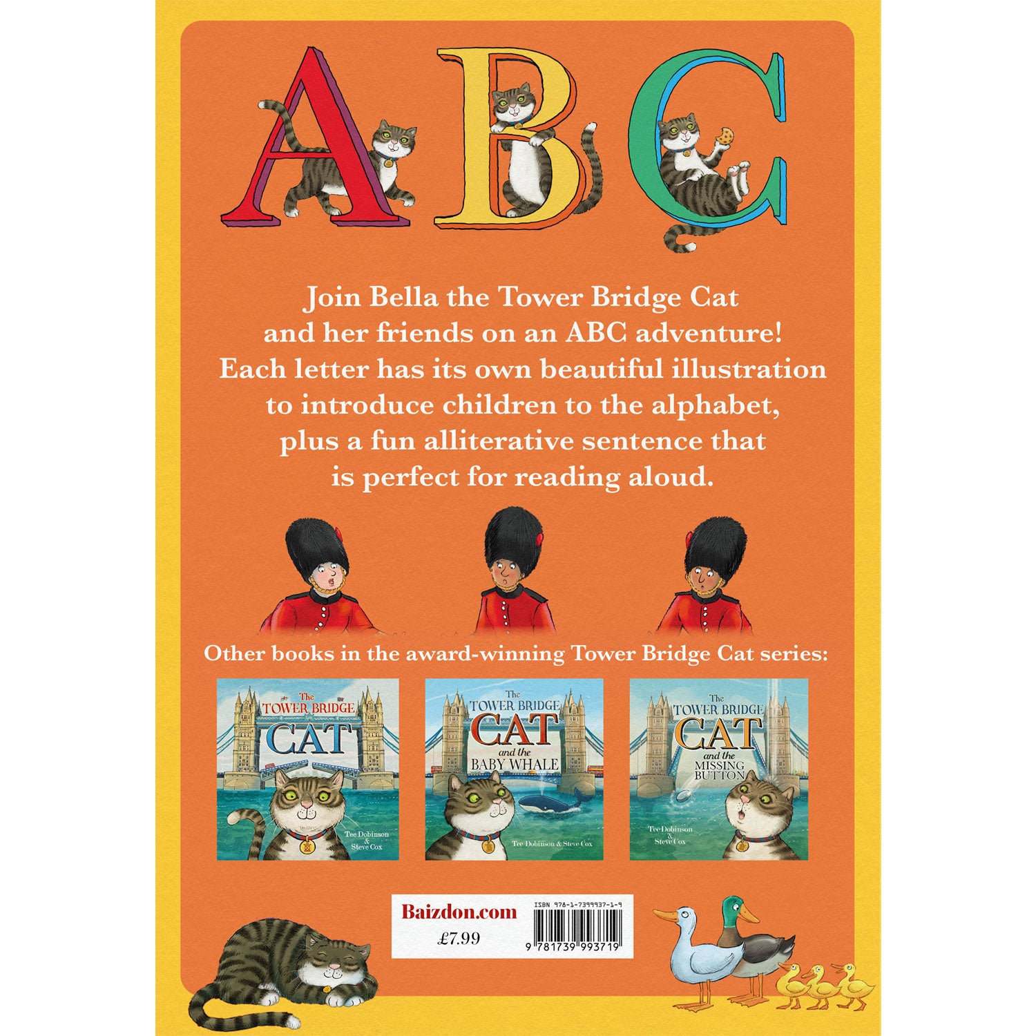 The Tower Bridge Cat ABC - Alphabet Book - Back Cover