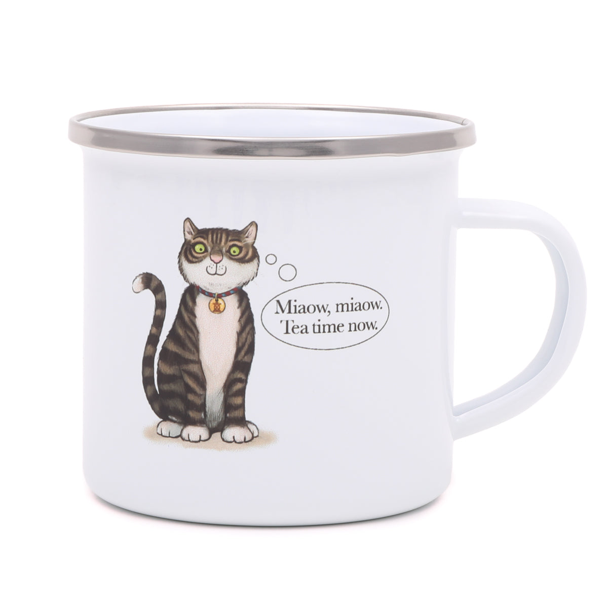 Tower Bridge Cat Enamel Mug 2