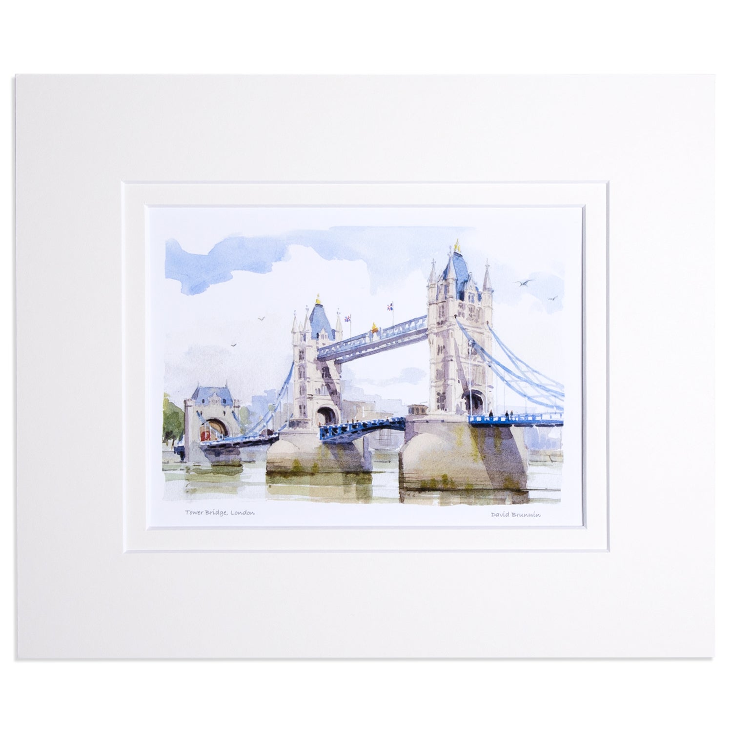 Tower Bridge Mounted Print by David Brunwin