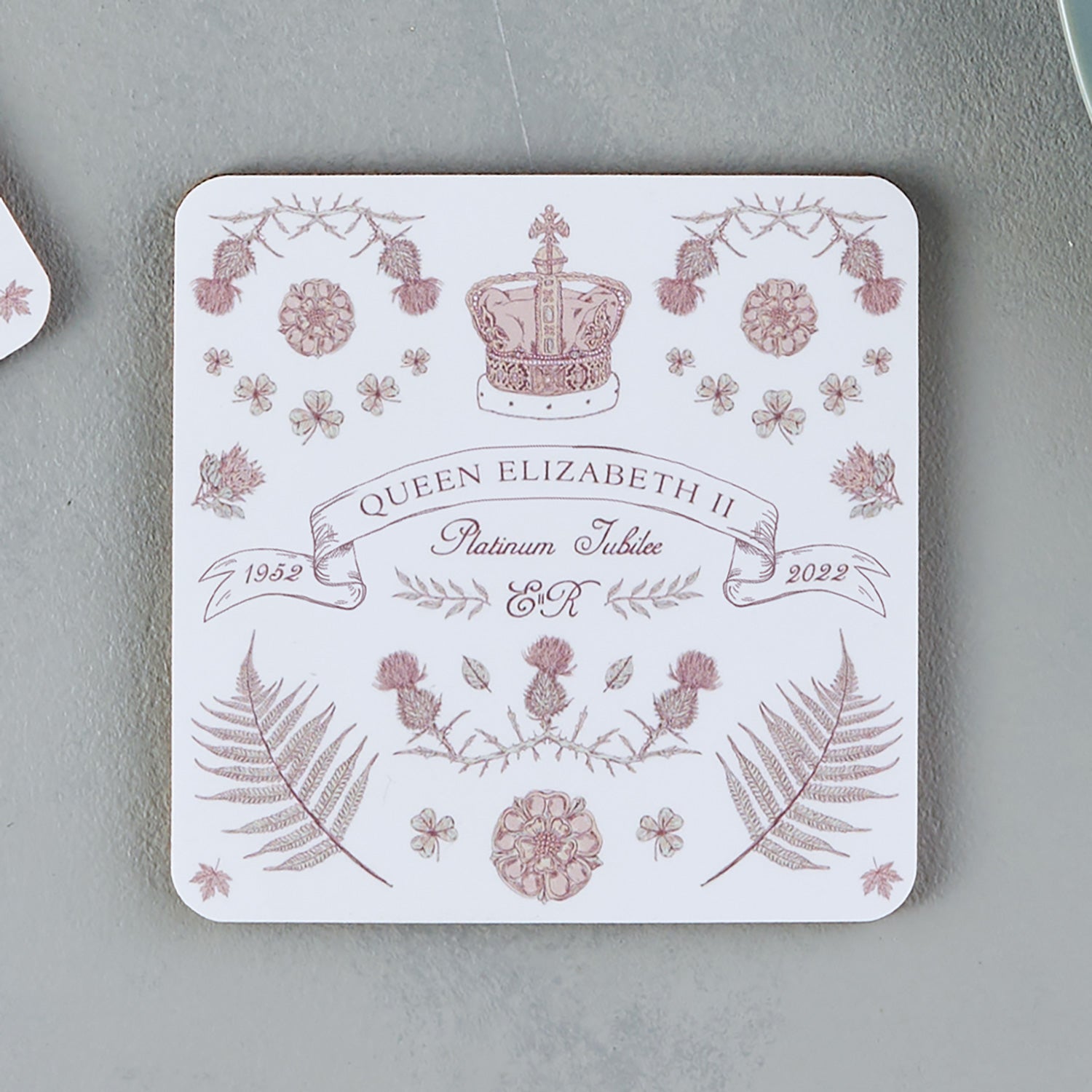 Queen's Platinum Jubilee Set Of 4 Coasters by Victoria Eggs 2