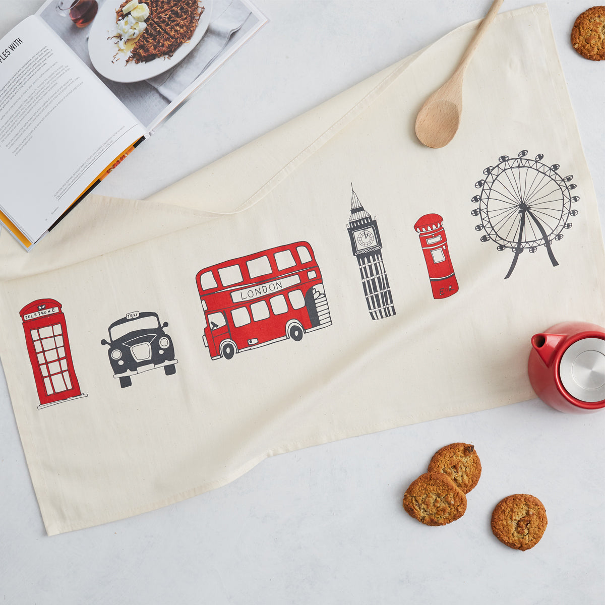 London Skyline Tea Towel by Victoria Eggs 2