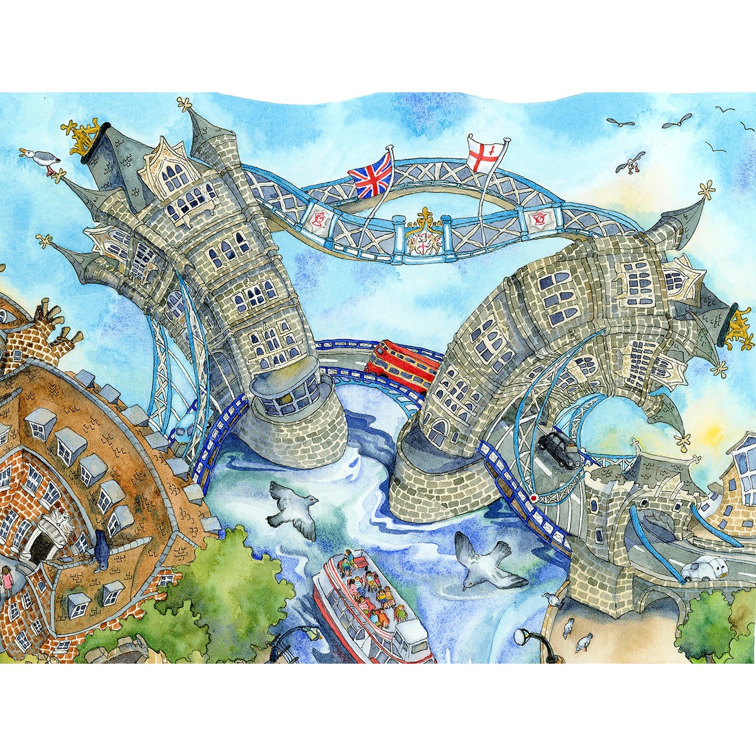 Wendy Brown Tower of London and Tower Bridge Limited Edition Print