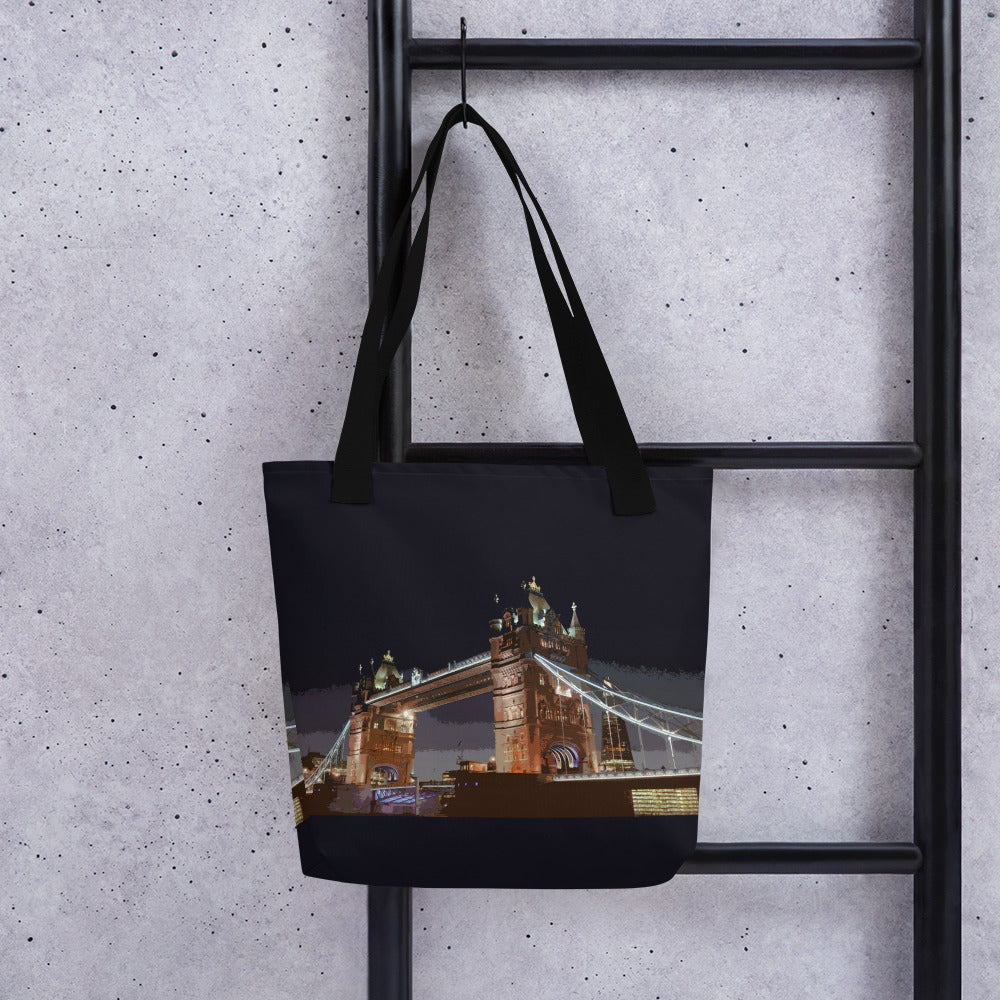 Tower Bridge at Night - All Over Print - Tote Bag